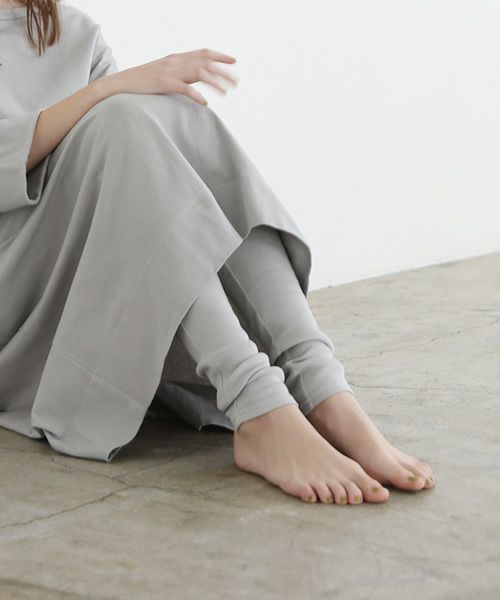 Mochi / home&miles.モチ / ホーム＆マイルズ.cotton silk leggings [grey fog]