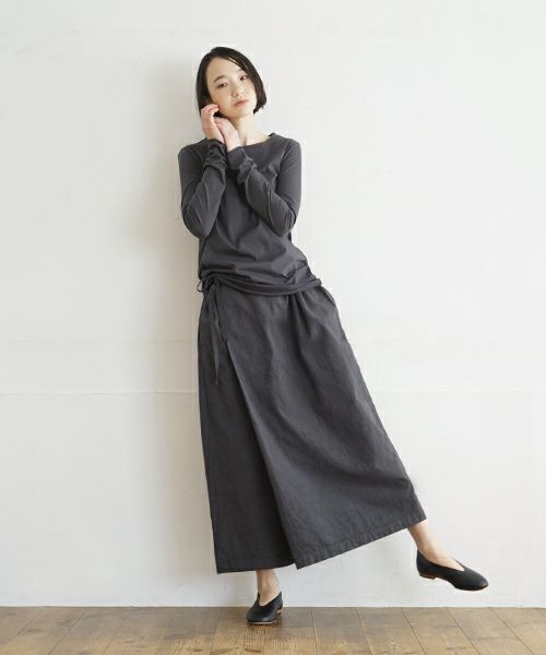 Mochi / home&miles.モチ / ホーム＆マイルズ.wrap pants [charcoal grey]