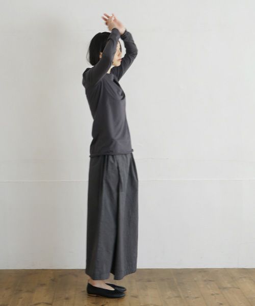 Mochi / home&miles.モチ / ホーム＆マイルズ.wrap pants [charcoal grey]