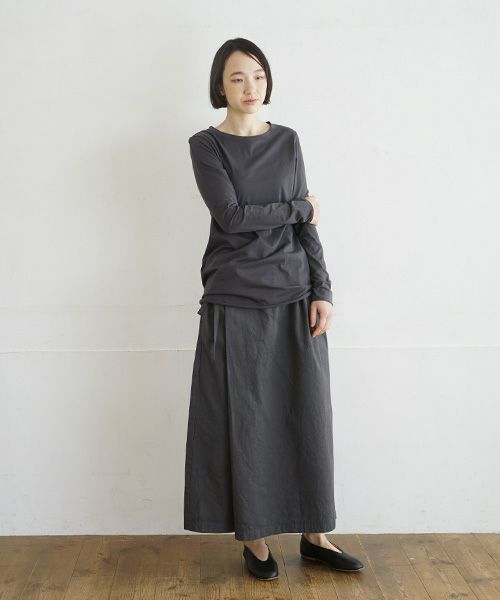 Mochi / home&miles.モチ / ホーム＆マイルズ.wrap pants [charcoal grey]
