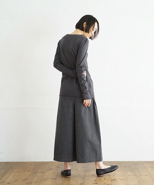 Mochi / home&miles.モチ / ホーム＆マイルズ.wrap pants [charcoal grey]