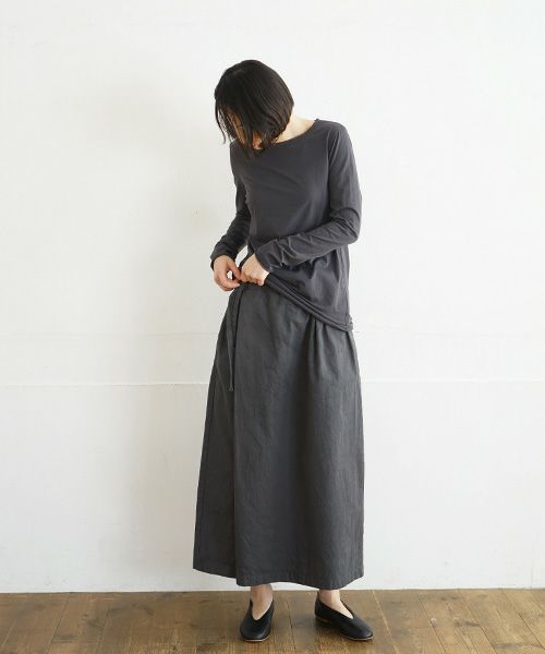 Mochi / home&miles.モチ / ホーム＆マイルズ.wrap pants [charcoal grey]