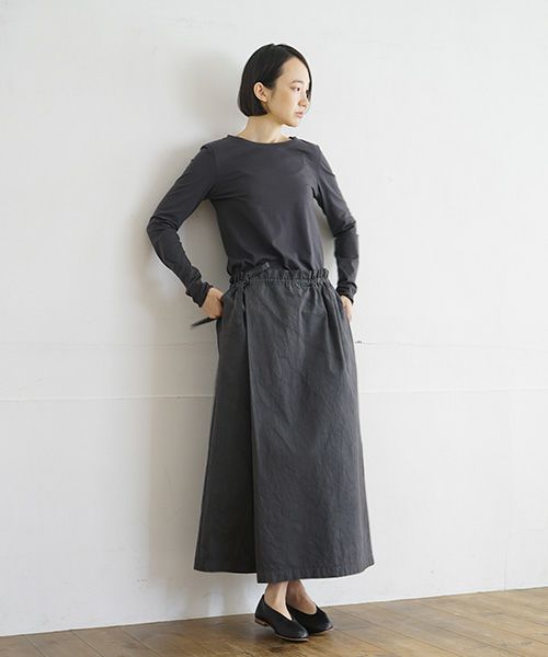 Mochi / home&miles.モチ / ホーム＆マイルズ.wrap pants [charcoal grey]