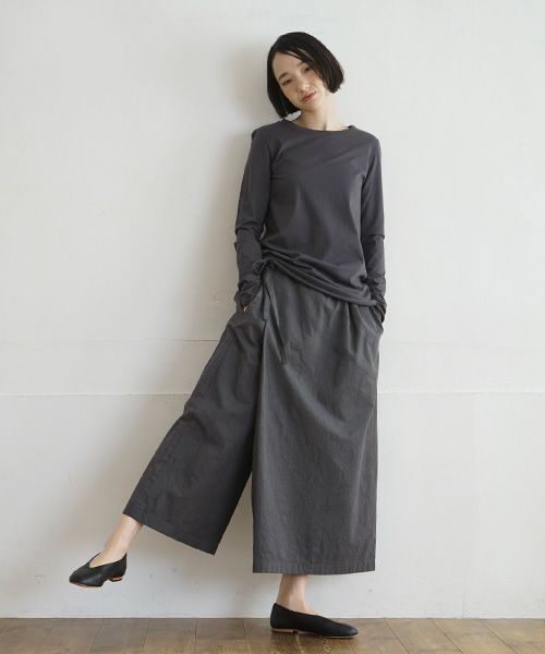 Mochi / home&miles.モチ / ホーム＆マイルズ.wrap pants [charcoal grey]