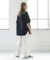 STUDIONICHOLSON スタジオニコルソン.POWDER COTTON OVERSIZED SHORTS SLEEVE SHIRT[SNM-567/DARK NAVY]
