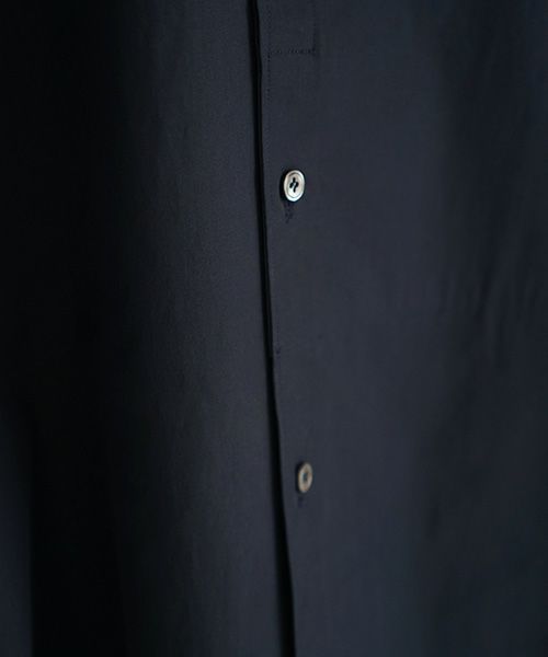 STUDIONICHOLSON スタジオニコルソン.POWDER COTTON OVERSIZED SHORTS SLEEVE SHIRT[SNM-567/DARK NAVY]