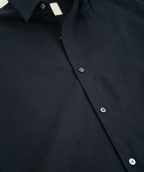 STUDIONICHOLSON スタジオニコルソン.POWDER COTTON OVERSIZED SHORTS SLEEVE SHIRT[SNM-567/DARK NAVY]