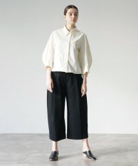 STUDIONICHOLSON スタジオニコルソン.PEACHED COTTON TWILL VOLUME PLEAT PANTS [SNW-145 / BLACK]