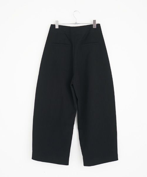 STUDIONICHOLSON スタジオニコルソン.PEACHED COTTON TWILL VOLUME PLEAT PANTS [SNW-145 / BLACK]