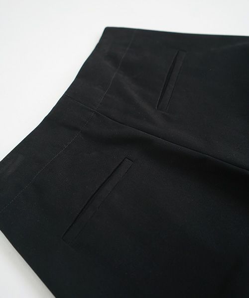 STUDIONICHOLSON スタジオニコルソン.PEACHED COTTON TWILL VOLUME PLEAT PANTS [SNW-145 / BLACK]
