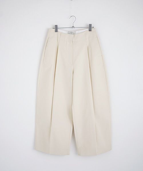 STUDIONICHOLSON スタジオニコルソン.PEACHED COTTON TWILL VOLUME PLEAT PANTS [SNW-145 / CREAM]