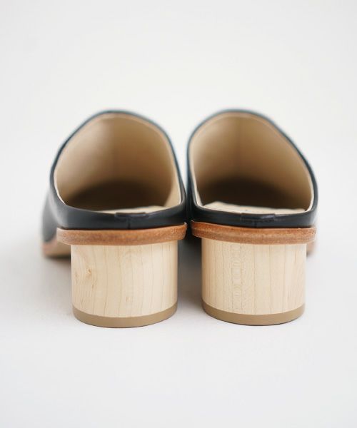 _Fot.フォート.wood heel mules_circie [1001s・black]