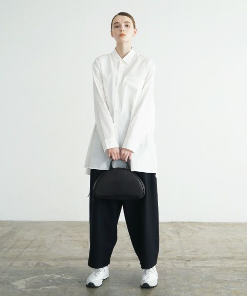 macromauro マクロマウロ.NO LETTER BAG SEMICIRCLE [BLACK]_