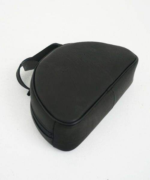 macromauro マクロマウロ.NO LETTER BAG SEMICIRCLE [BLACK]_