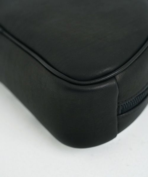 macromauro マクロマウロ.NO LETTER BAG SEMICIRCLE [BLACK]_