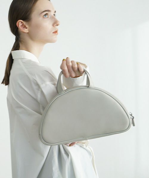 macromauro マクロマウロ.NO LETTER BAG SEMICIRCLE [GREY]_