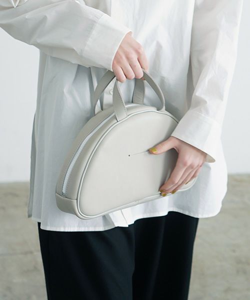 macromauro マクロマウロ.NO LETTER BAG SEMICIRCLE [GREY]_