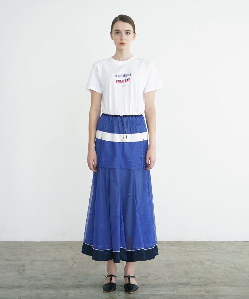 SWANLAKE スワンレイク .メッシュチューリップスカート [SK-1251/BLUE]