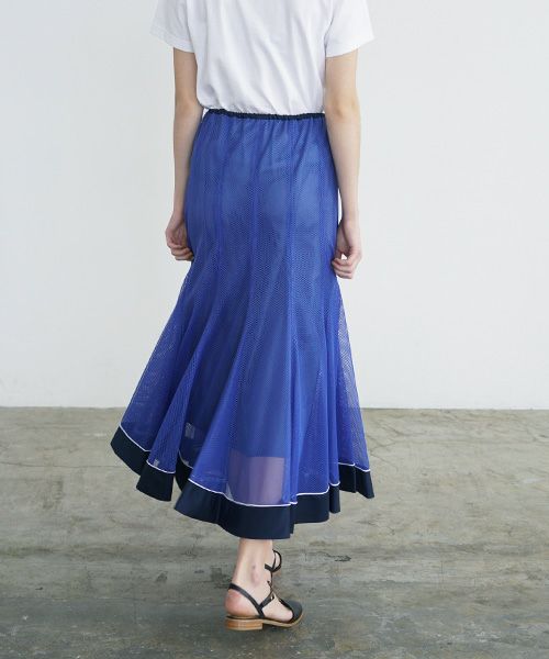 SWANLAKE スワンレイク .メッシュチューリップスカート [SK-1251/BLUE]