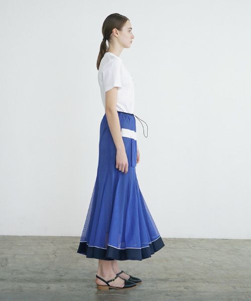SWANLAKE スワンレイク .メッシュチューリップスカート [SK-1251/BLUE]