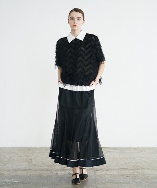 SWANLAKE スワンレイク .メッシュチューリップスカート [SK-1251/BALCK]