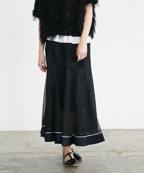 SWANLAKE スワンレイク .メッシュチューリップスカート [SK-1251/BALCK]