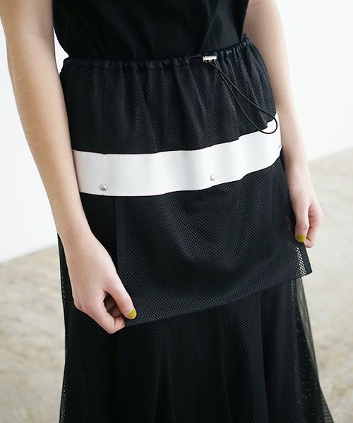 SWANLAKE スワンレイク .メッシュチューリップスカート [SK-1251/BALCK]