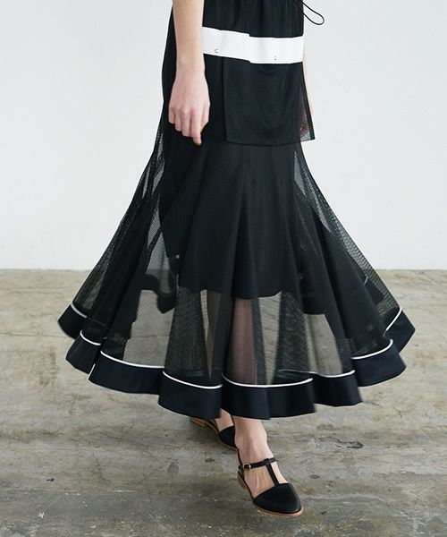 SWANLAKE スワンレイク .メッシュチューリップスカート [SK-1251/BALCK]