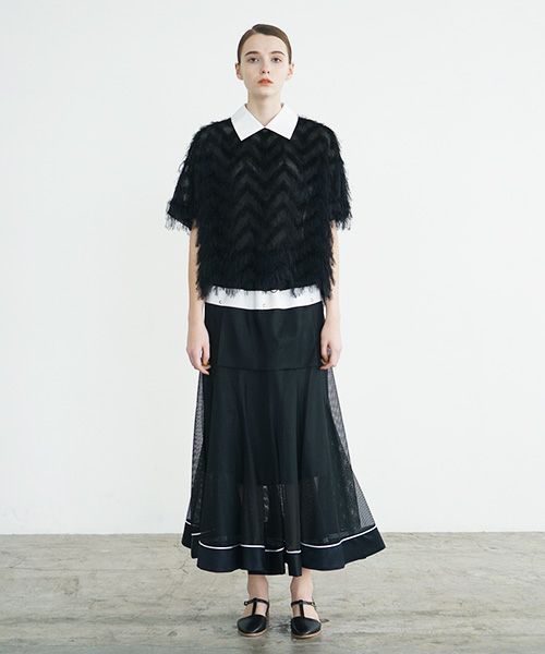 SWANLAKE スワンレイク .メッシュチューリップスカート [SK-1251/BALCK]