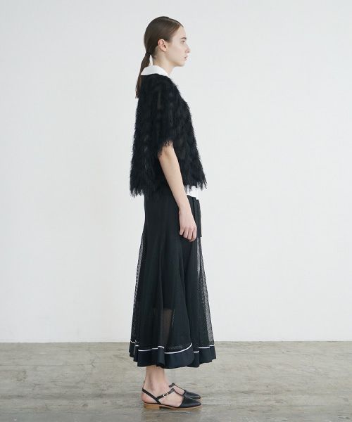 SWANLAKE スワンレイク .メッシュチューリップスカート [SK-1251/BALCK]