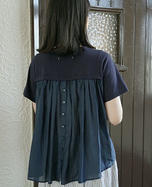 suzuki takayuki.スズキタカユキ.combination t-shirt [S181-02/navy]