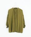 suzuki takayuki.スズキタカユキ.puff-sleeve blouse [A221-03/khaki/nude]