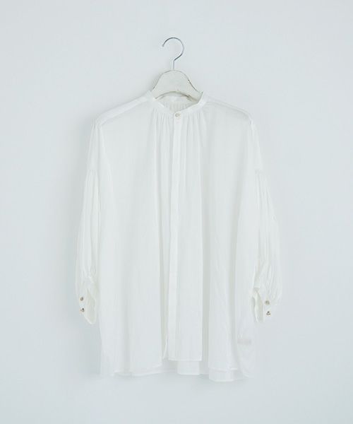suzuki takayuki.スズキタカユキ.puff-sleeve blouse [A221-03/khaki/nude]