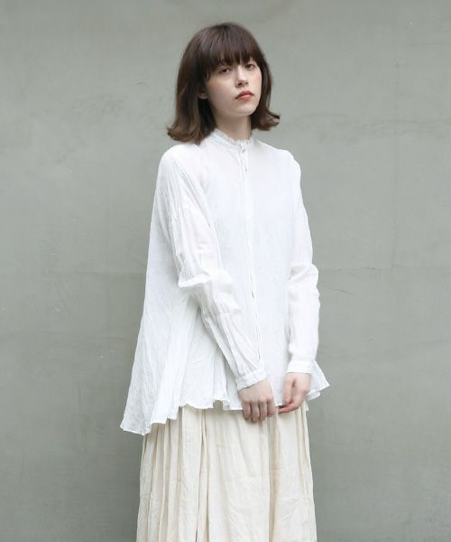 suzuki takayuki.スズキタカユキ.flared blouse [A221-07/nude-i]