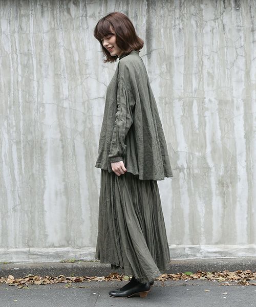 suzuki takayuki.スズキタカユキ.flared blouse [A221-07/khaki]