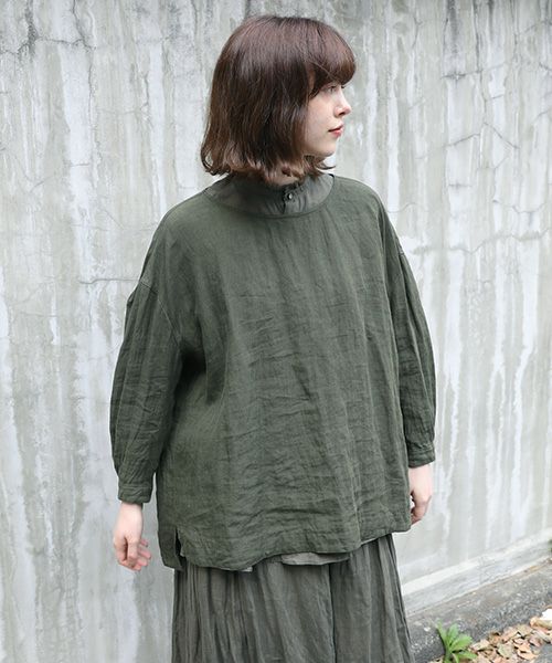 suzuki takayuki スズキタカユキ pullover blouse [A221-09/khaki]