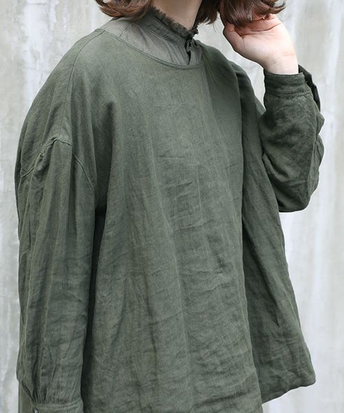 suzuki takayuki.スズキタカユキ.pullover blouse [A221-09/khaki]