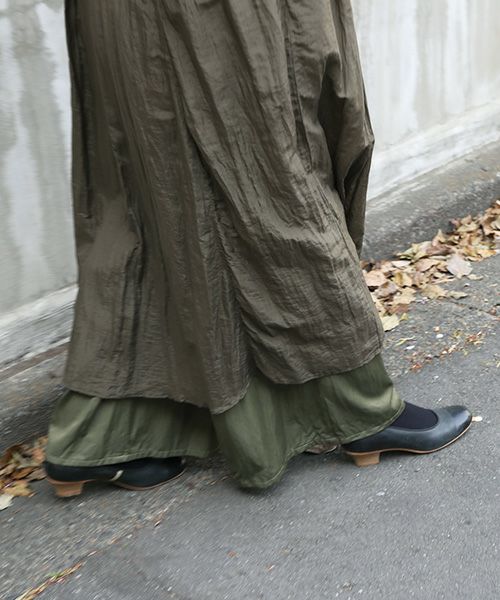 suzuki takayuki.スズキタカユキ.gathered dress [A221-16/khaki]