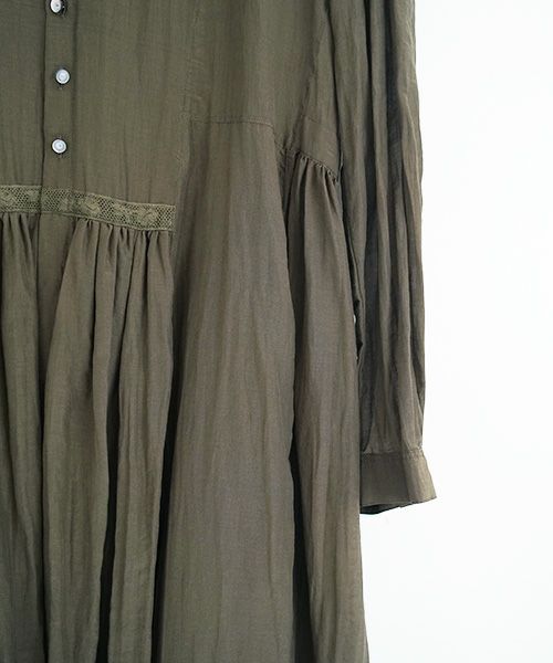 suzuki takayuki.スズキタカユキ.gathered dress [A221-16/khaki]