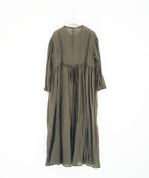 suzuki takayuki, スズキタカユキ, gathered dress [A221-16/khaki]