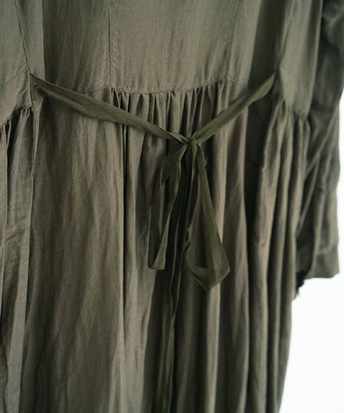 suzuki takayuki.スズキタカユキ.gathered dress [A221-16/khaki]