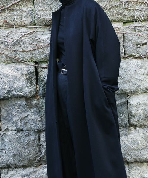 suzuki takayuki.スズキタカユキ.no-collar coat [A221-23/black]