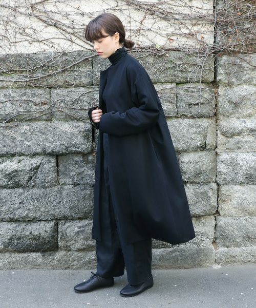 suzuki takayuki.スズキタカユキ.no-collar coat [A221-23/black]