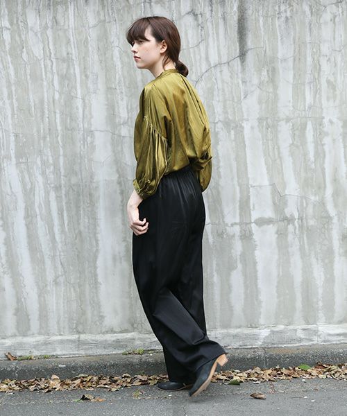 suzuki takayuki スズキタカユキ gathered pants I [A221-25/black]