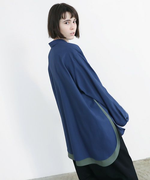 VUy.ヴウワイ.two slit shirt vuy-a23-s01[BLUE]_