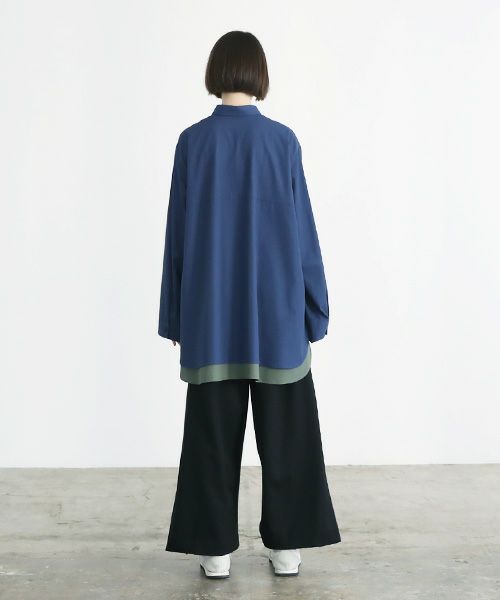 VUy.ヴウワイ.two slit shirt vuy-a23-s01[BLUE]_