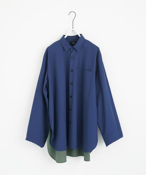 VUy.ヴウワイ.two slit shirt vuy-a23-s01[BLUE]_
