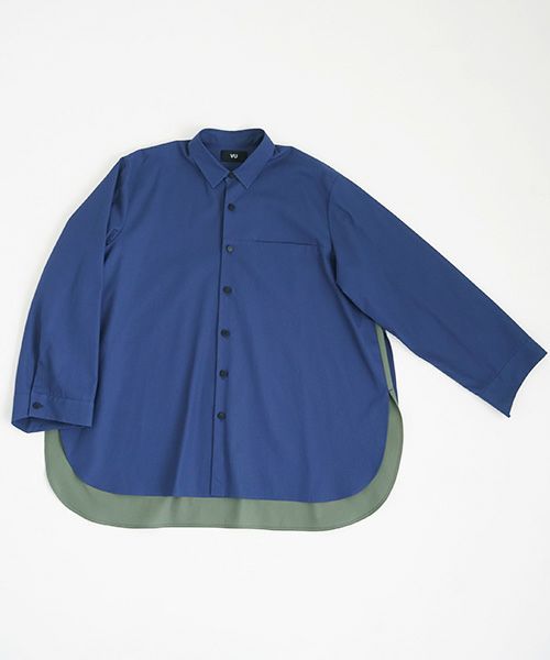 VUy.ヴウワイ.two slit shirt vuy-a23-s01[BLUE]_