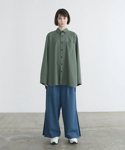 VUy.ヴウワイ.two slit shirt vuy-a12-s01[GREEN]