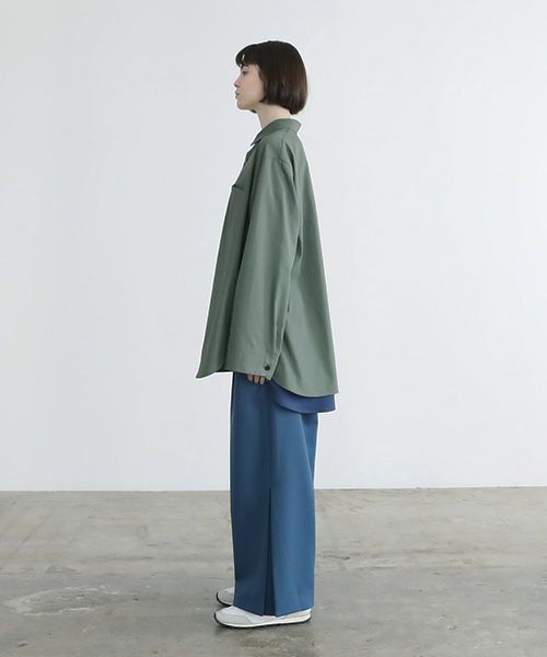 VUy.ヴウワイ.two slit shirt vuy-a12-s01[GREEN]